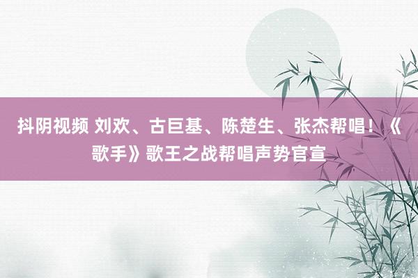 抖阴视频 刘欢、古巨基、陈楚生、张杰帮唱！《歌手》歌王之战帮唱声势官宣