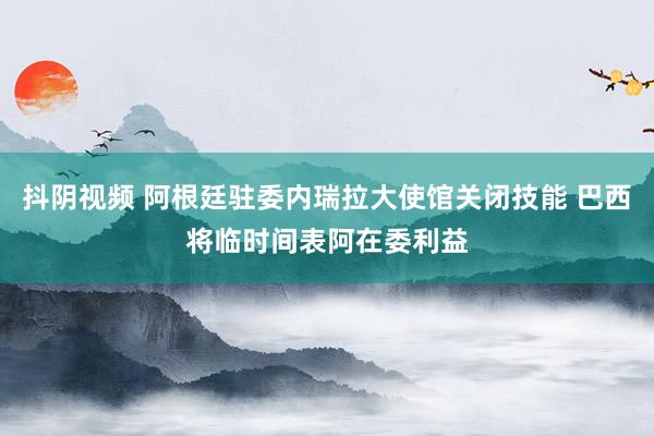 抖阴视频 阿根廷驻委内瑞拉大使馆关闭技能 巴西将临时间表阿在委利益