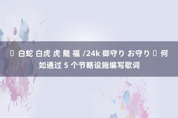 ✨白蛇 白虎 虎 龍 福 /24k 御守り お守り ​何如通过 5 个节略设施编写歌词