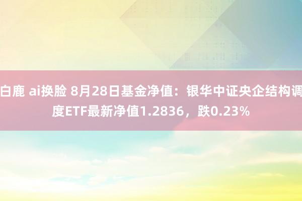 白鹿 ai换脸 8月28日基金净值：银华中证央企结构调度ETF最新净值1.2836，跌0.23%