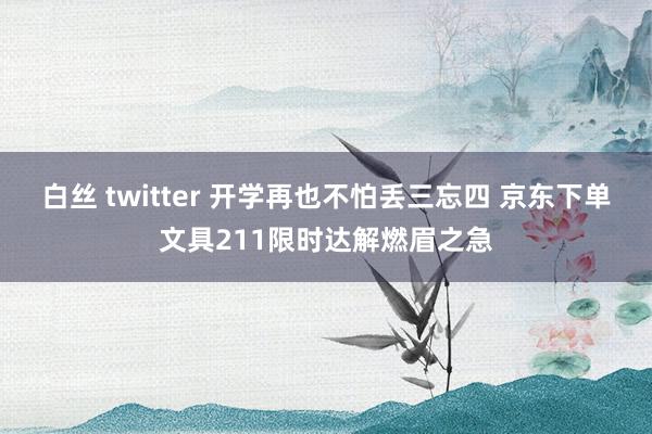 白丝 twitter 开学再也不怕丢三忘四 京东下单文具211限时达解燃眉之急