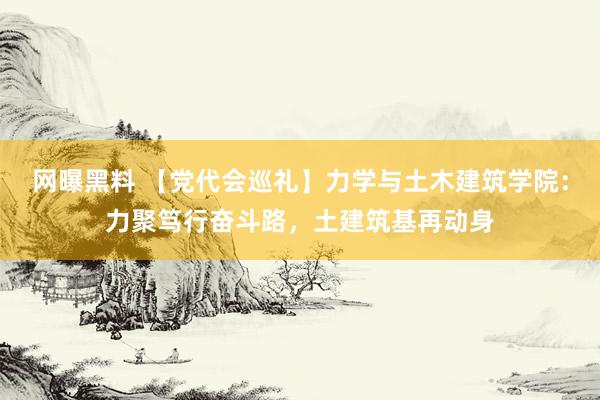 网曝黑料 【党代会巡礼】力学与土木建筑学院：力聚笃行奋斗路，土建筑基再动身